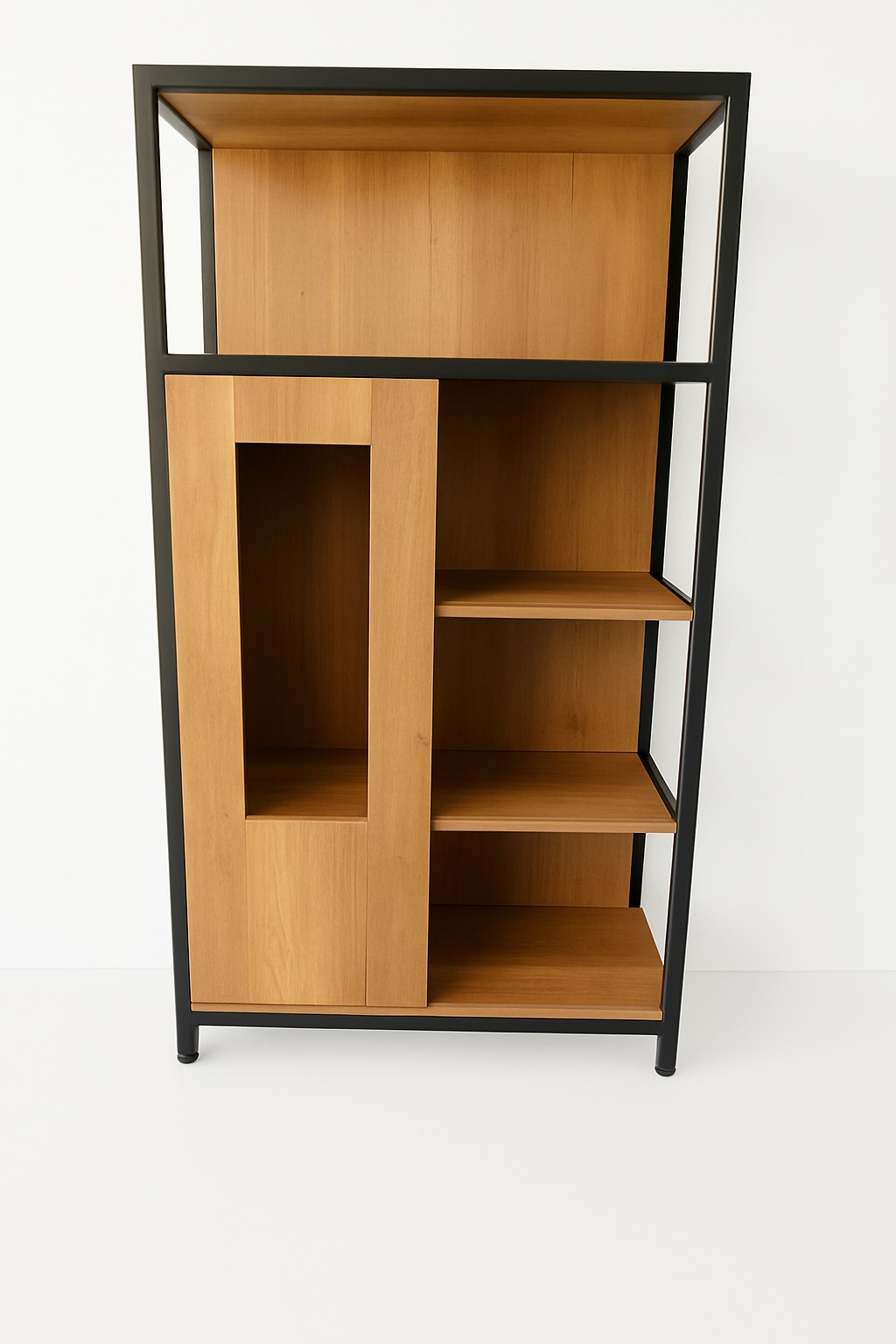 Modern Ahşap & Metal Kitaplık